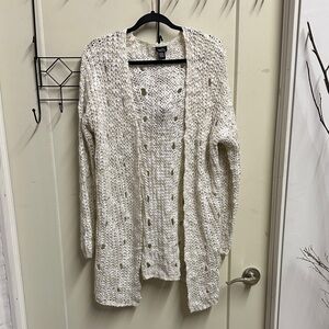 Rue21 Cream Open-Knit Cardigan L